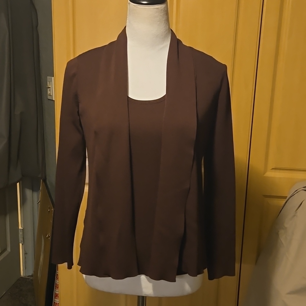 Birch Hill - Women's Amazing Burgundy Tank & Cardigan. High Quality 2 Piece Set!